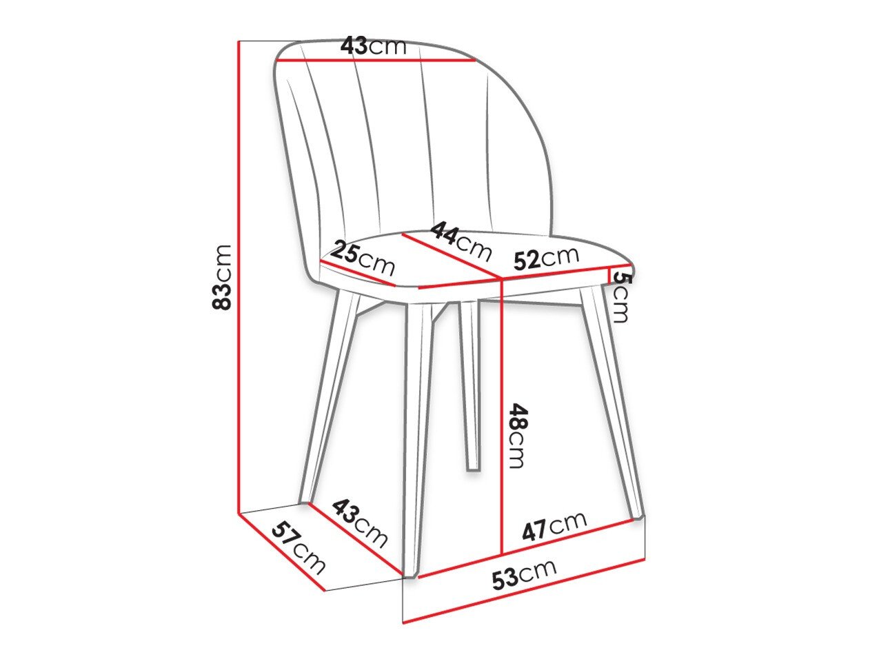 Chaise Racine 104 (Marron + Magic Velvet 2225)