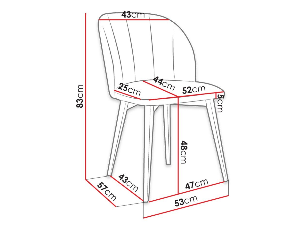 Chaise Racine 104 (Noir + Magic Velvet 2250)