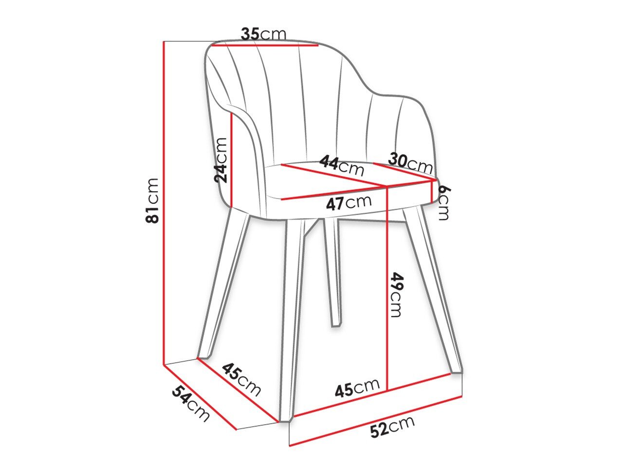 Chaise Racine 105 (Noir + Baloo 2073)
