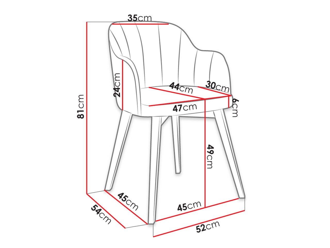 Chaise Racine 105 (Noir + Baloo 2086)
