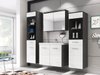 Ensemble de salle de bain Sarasota 140 (Blanc brillant + Matera gris)