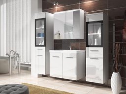 Ensemble de salle de bain Scientia III (Blanc brillant + Blanc)