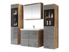 Ensemble de salle de bain Scientia III (Gris brillant + Châtaigne)