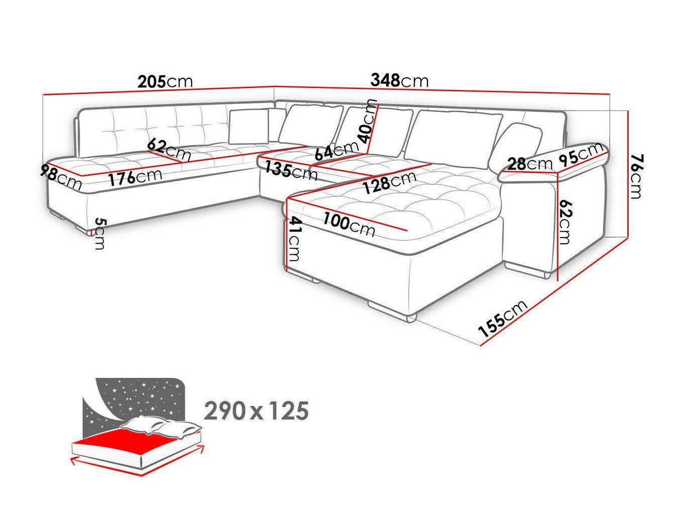 Canapé d'angle Comfivo Gemma VI (Horton 204.01)
