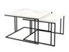 Ensemble tables basses Oswego 110 (Marbre blanc + Noir)