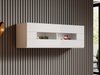 Armoire murale Torsone 116 (Blanc + Blanc brillant)
