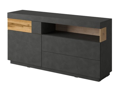 Commode Livlore 107 (Matera gris + Chêne wotan)