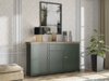 Commode Tolnue 106 (Vert foncé + Chêne de Lefkas)