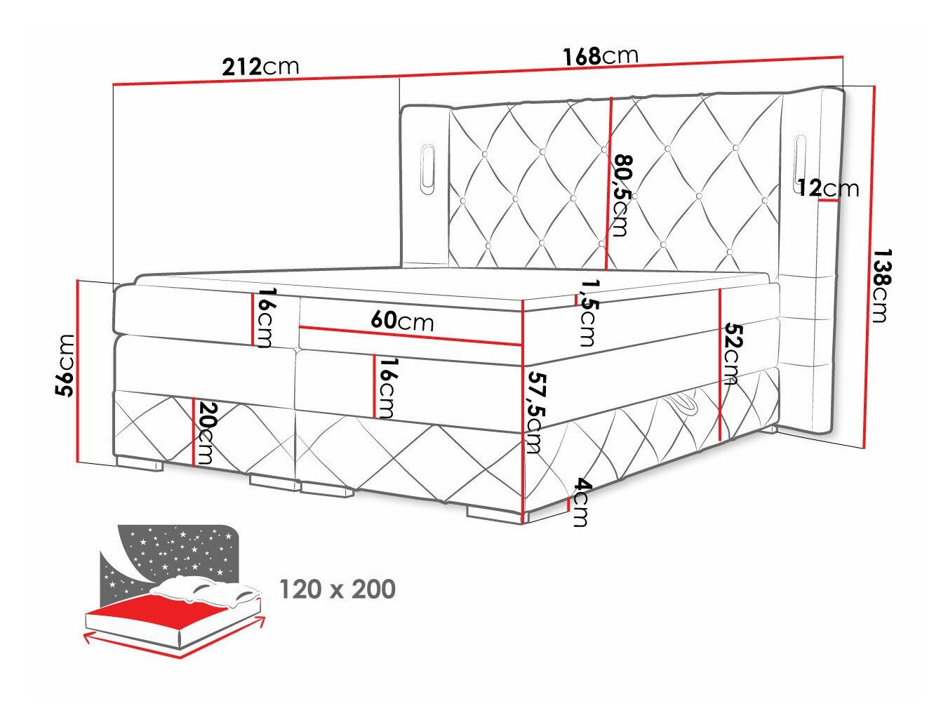 Lit boxspring Historia (Kameleon 09)