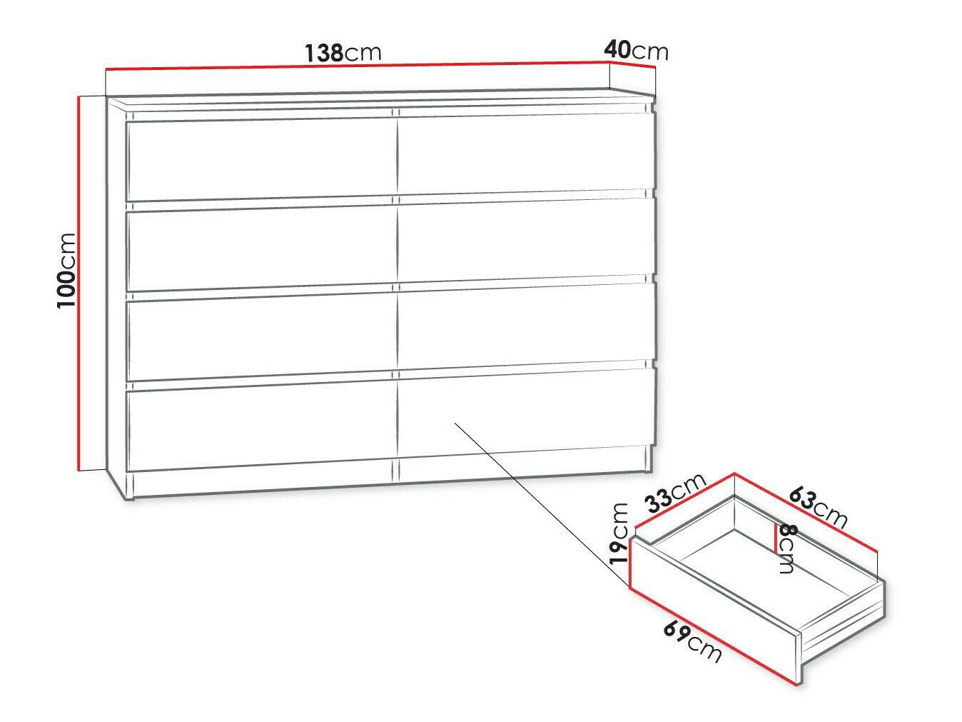 Commode Comfivo 162 (Noir)