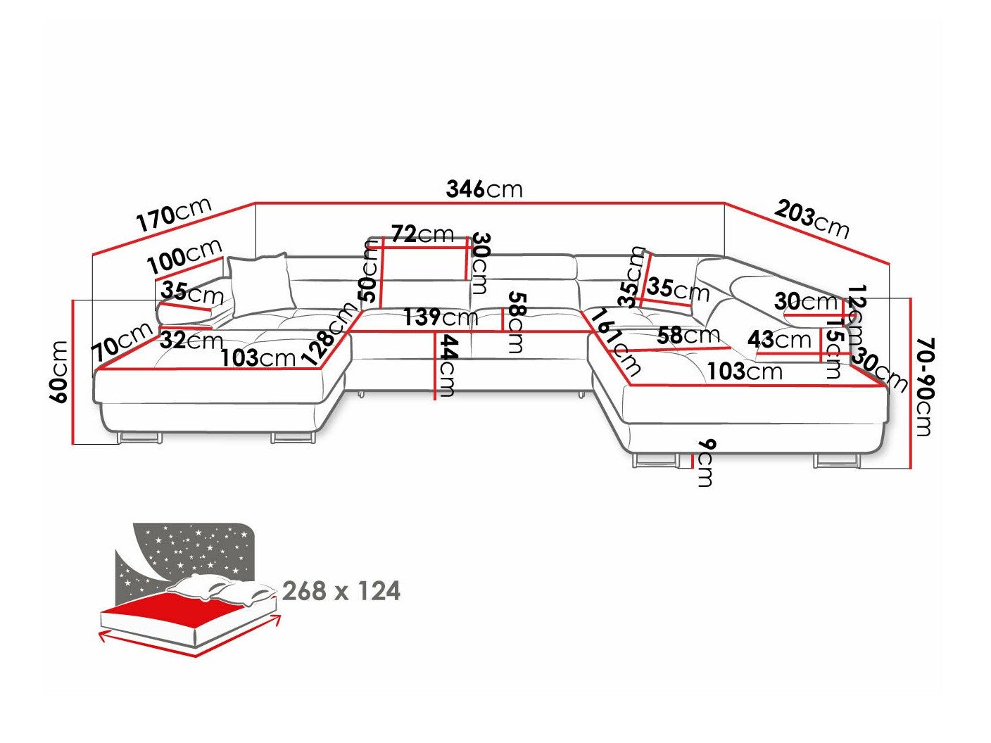 Canapé d'angle Comfivo Eliferu 103 (Manila 02)