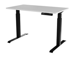 Bureau réglable en hauteur Charlotte 194 (Blanc + Noir)