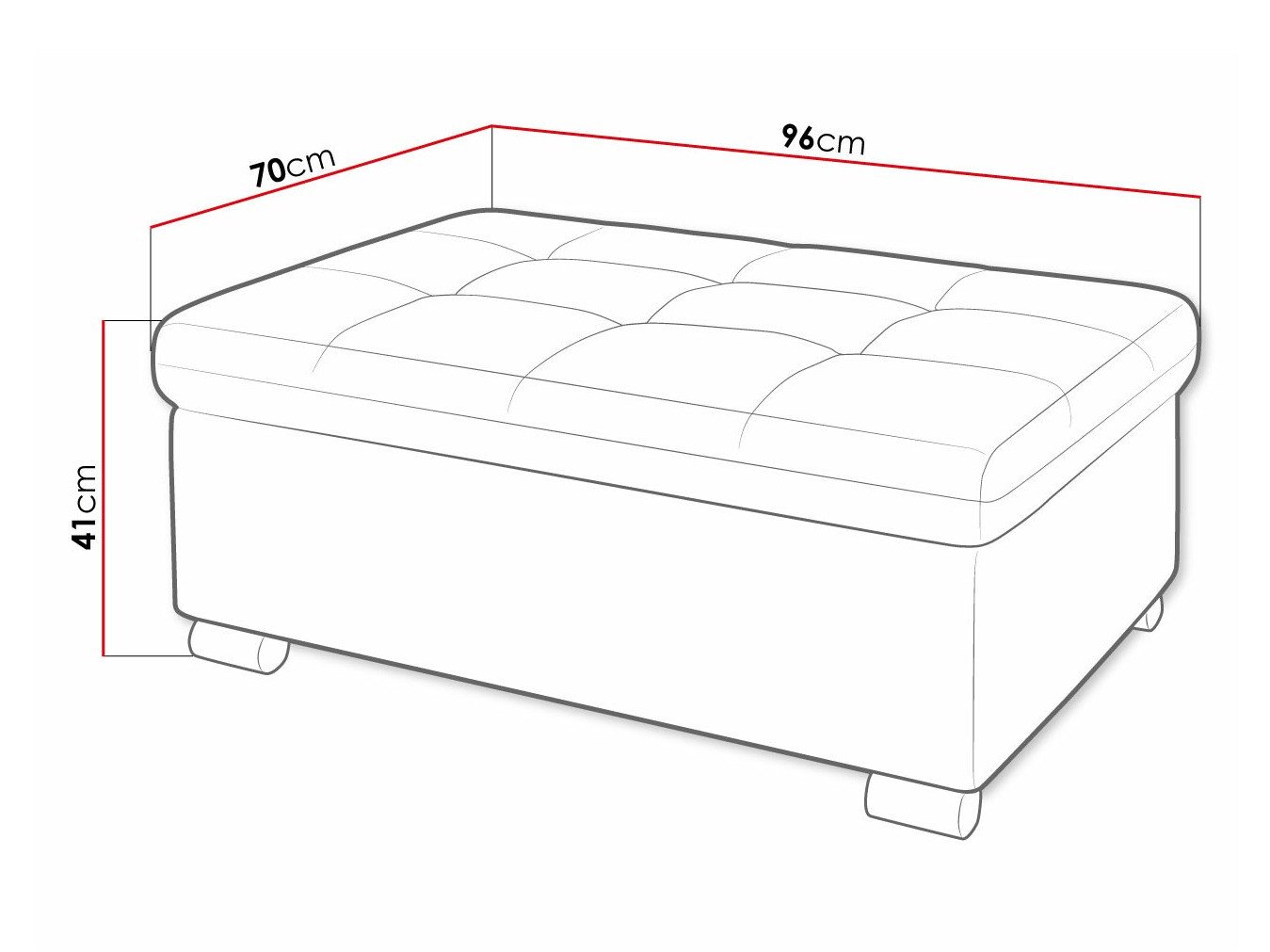 Banc rembourré Comfivo Gemma I (Magni 206.07)