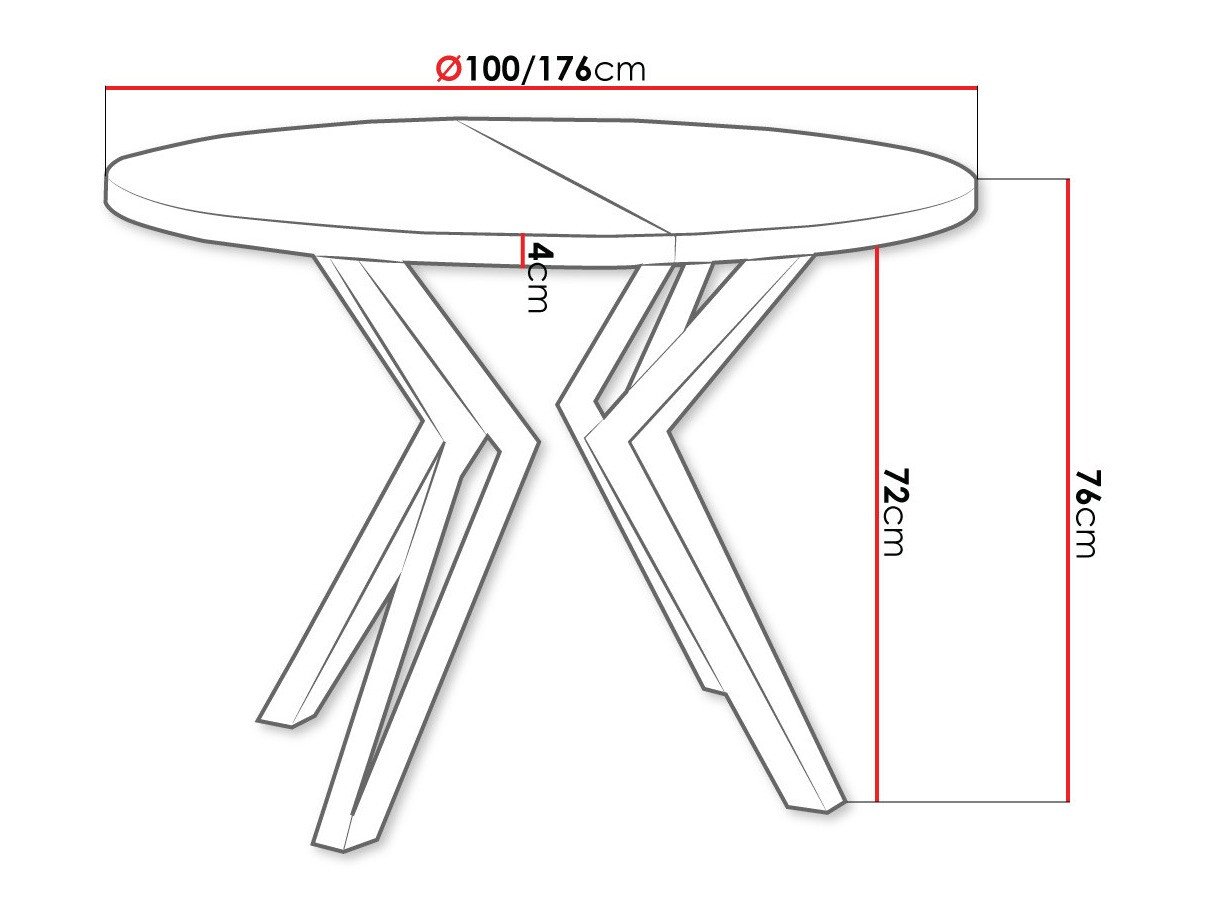 Table Oswego 111 (Blanc + Noir)