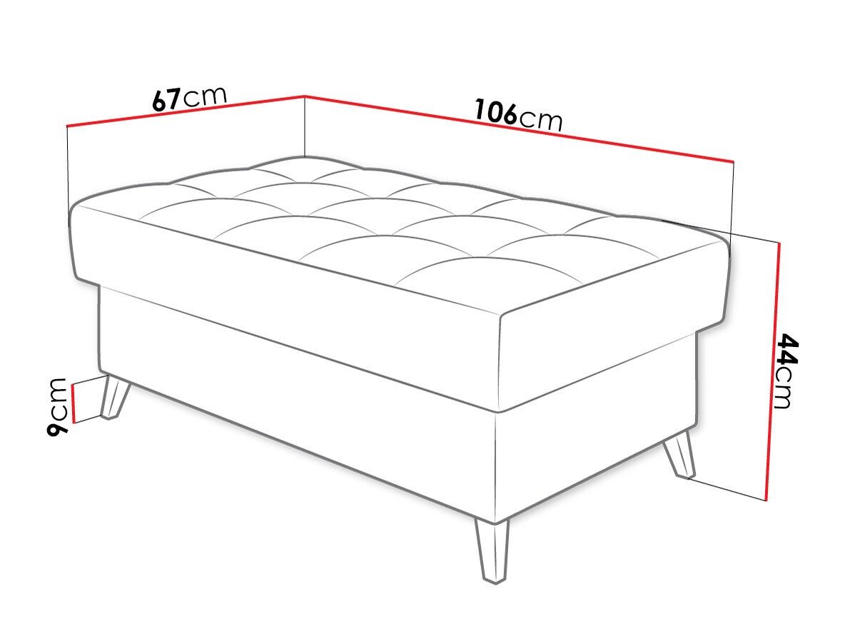 Banc rembourré Comfivo Agnus (Velo 633)