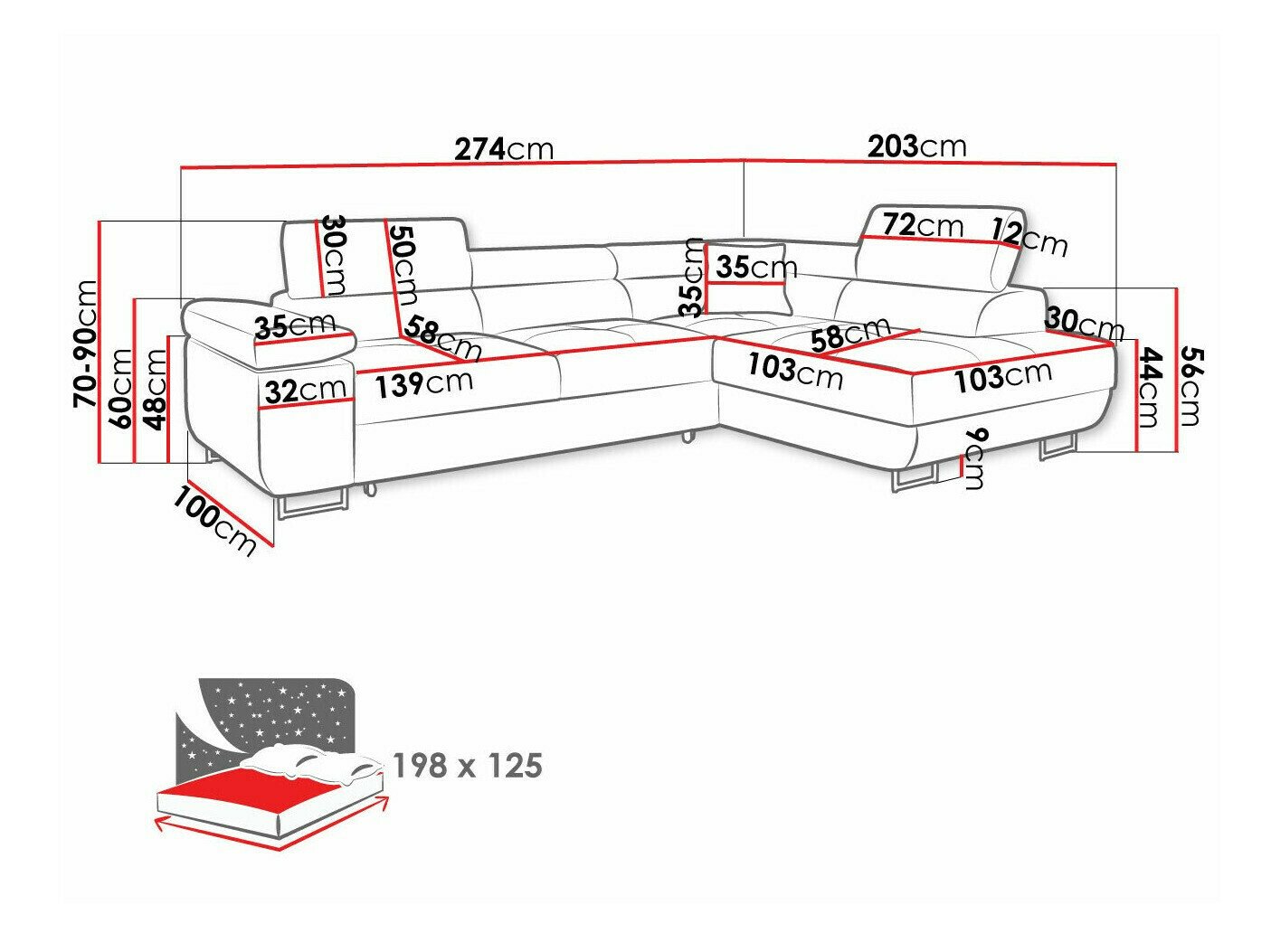 Canapé d'angle Comfivo Vinetum I (Sorriso 04)