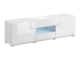 Meuble TV Torsone 101 (Blanc + Blanc brillant)