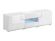 Meuble TV Torsone 101 (Blanc + Blanc brillant)