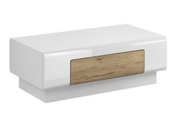 Table basse Torsone 111 (Blanc + Blanc brillant + Chêne de san remo)