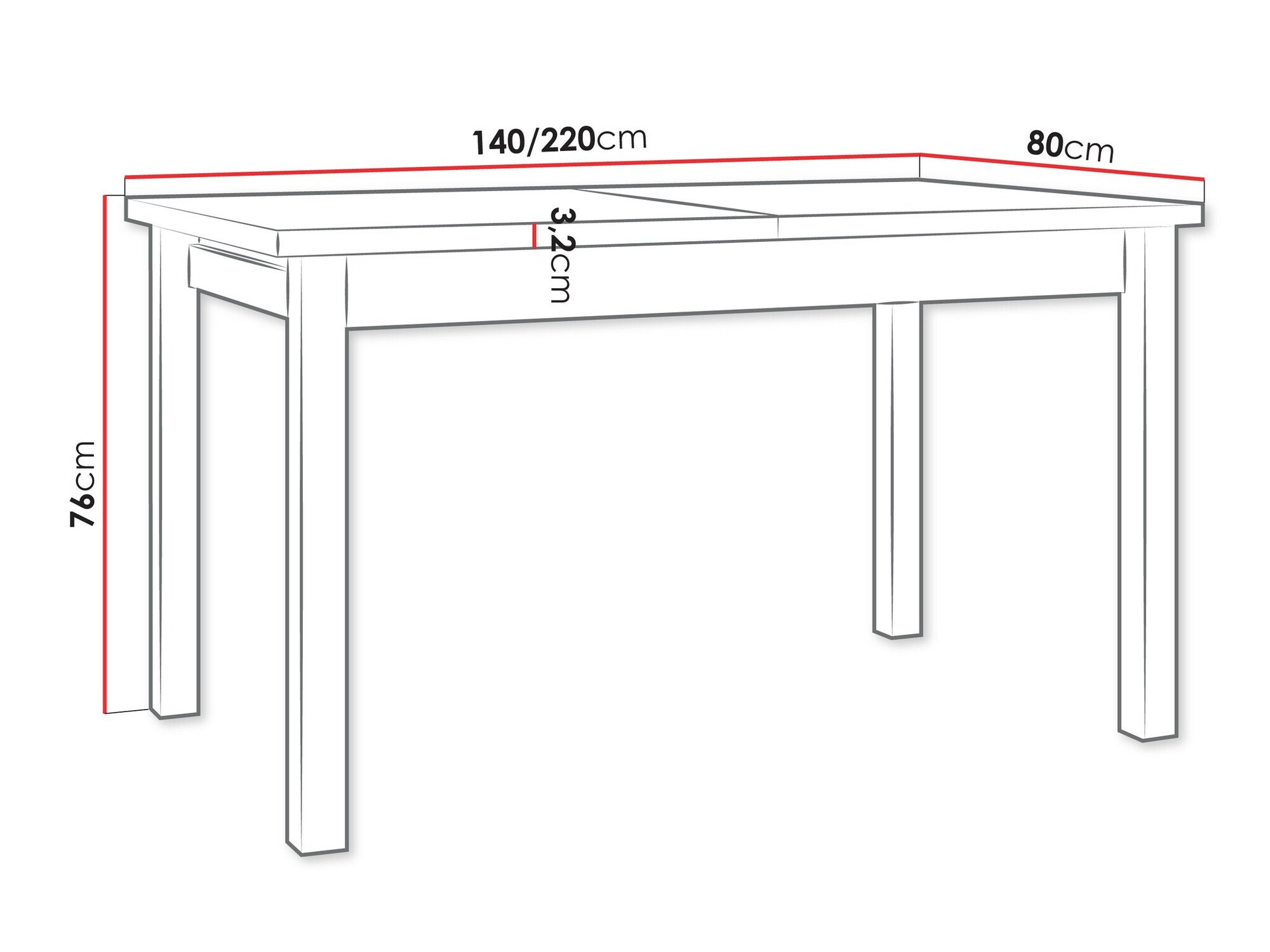Table Victorville 359 (Grandson chêne + Blanc)