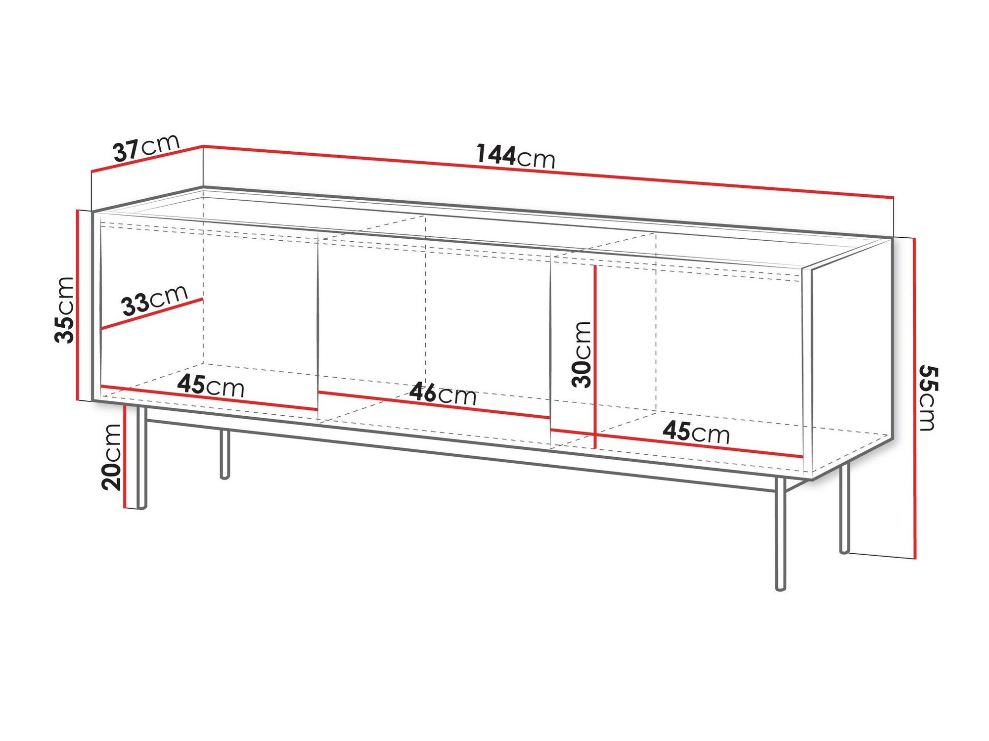 Meuble TV Dormela 103