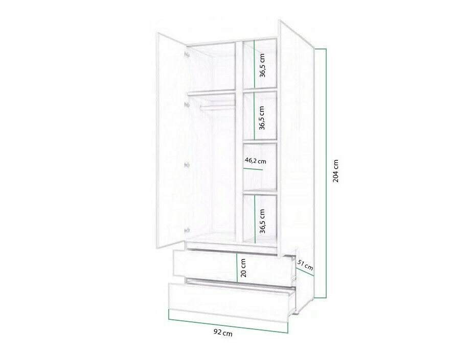 Armoire Cirdora 101 (Blanc)