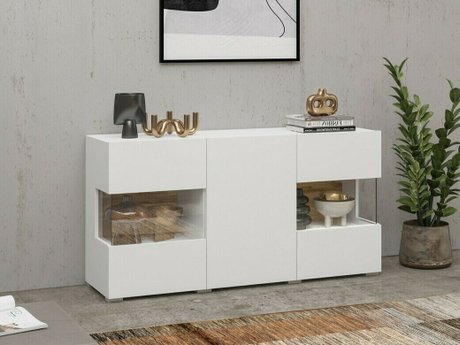 Buffet Revmiru 102 (Blanc + Chêne wotan)