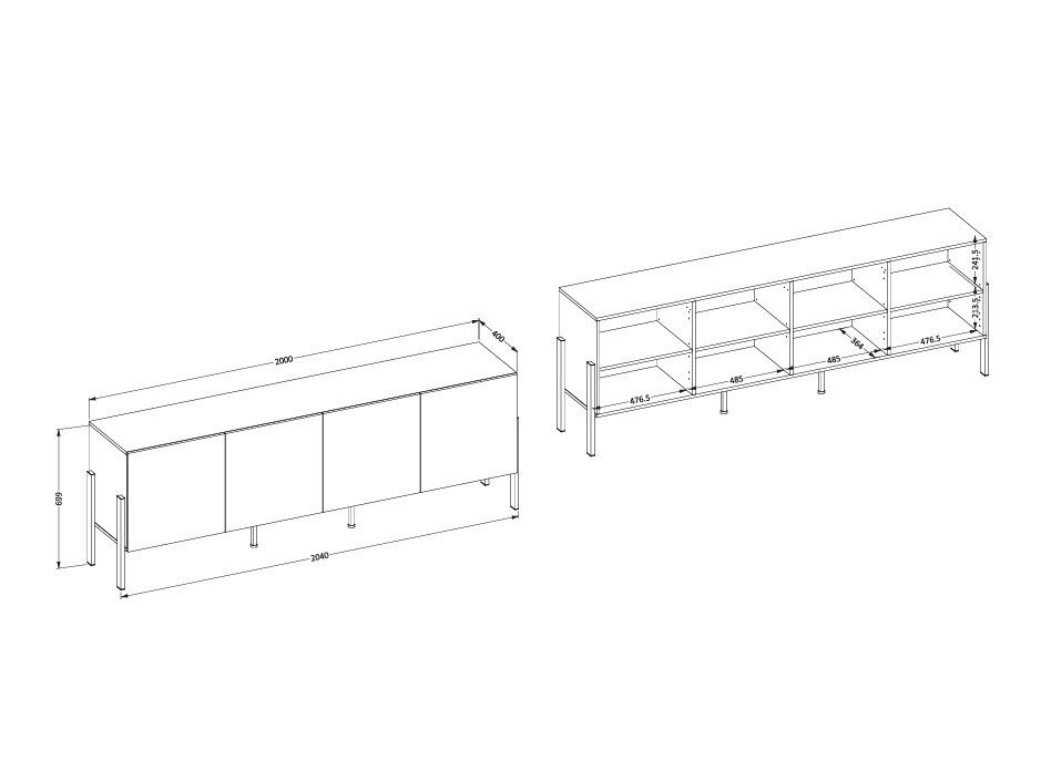 Meuble TV Etsore 100 (Blanc)