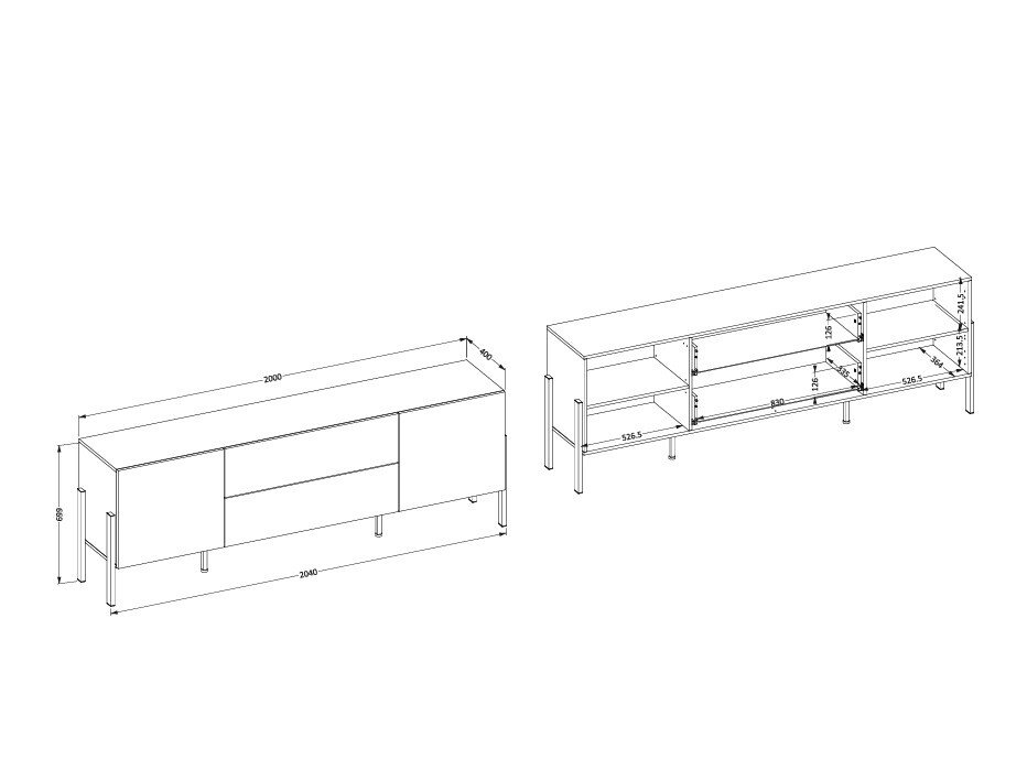 Meuble TV Etsore 102 (Blanc)
