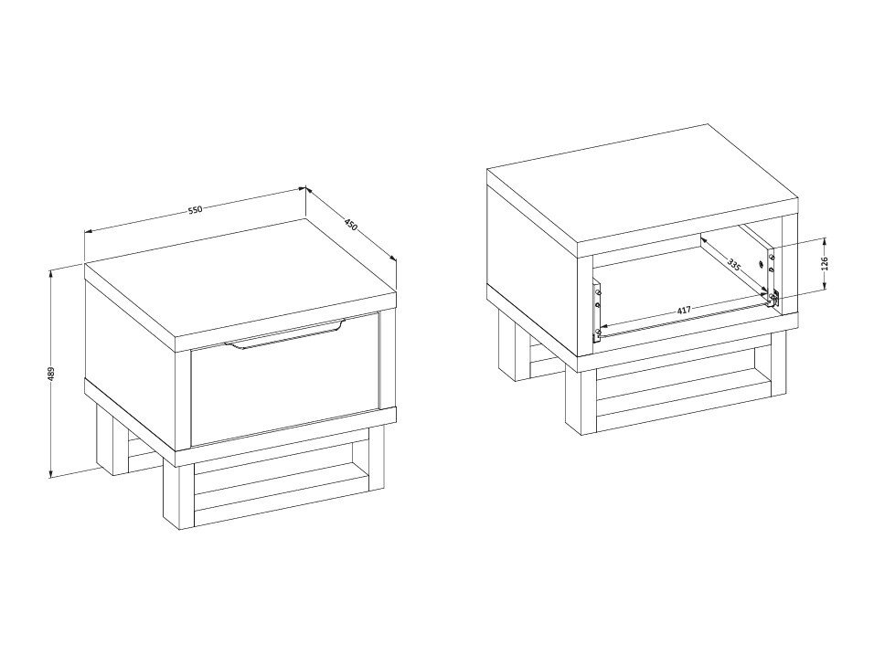 Table de chevet Avicavu 116