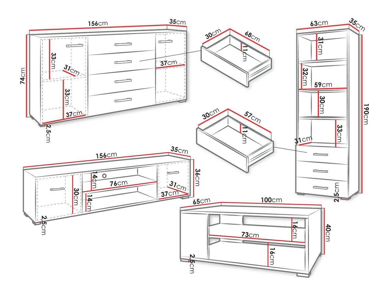 Ensemble de salon Comfivo Etrtale 106