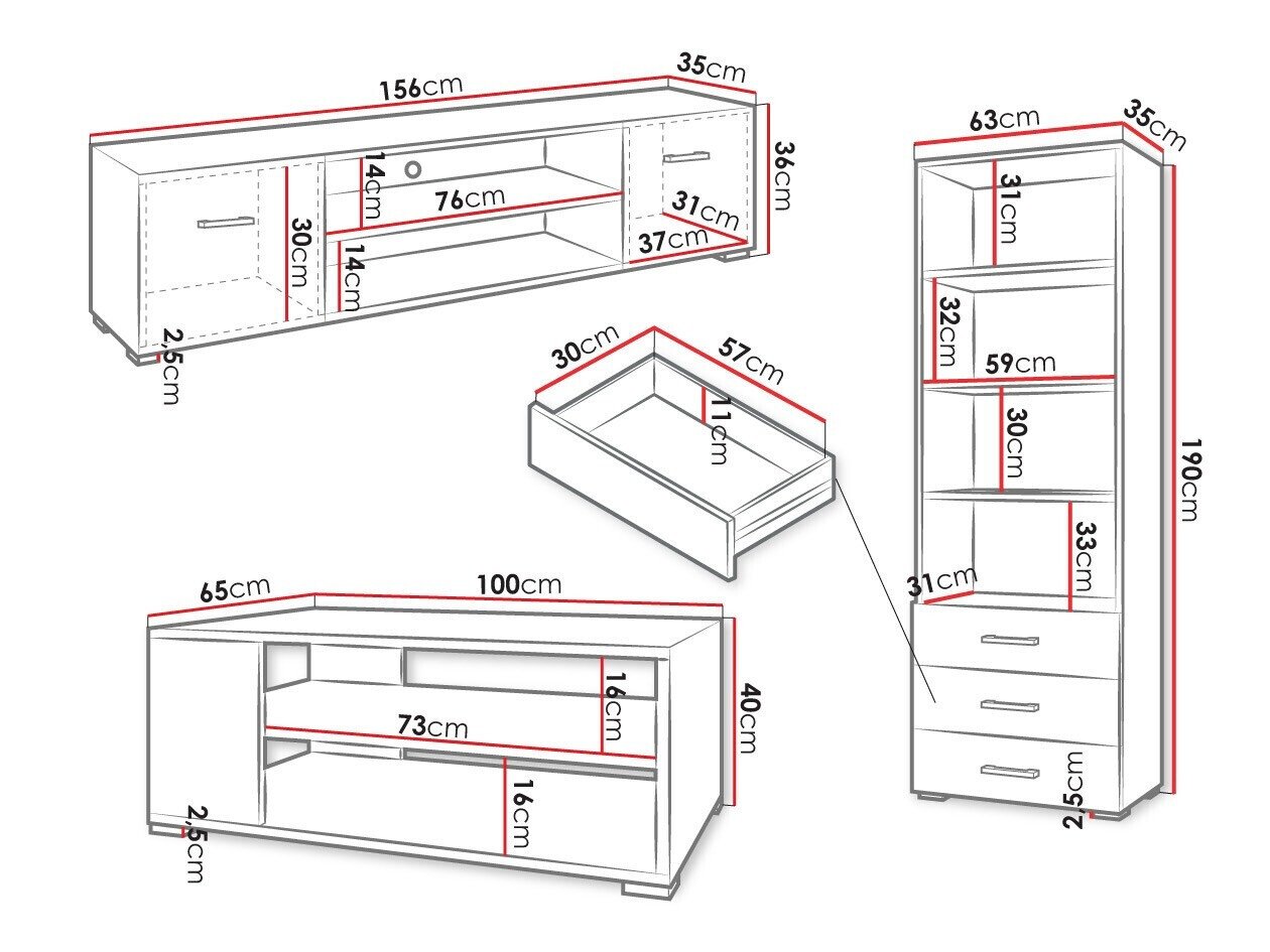 Ensemble de salon Comfivo Casus II