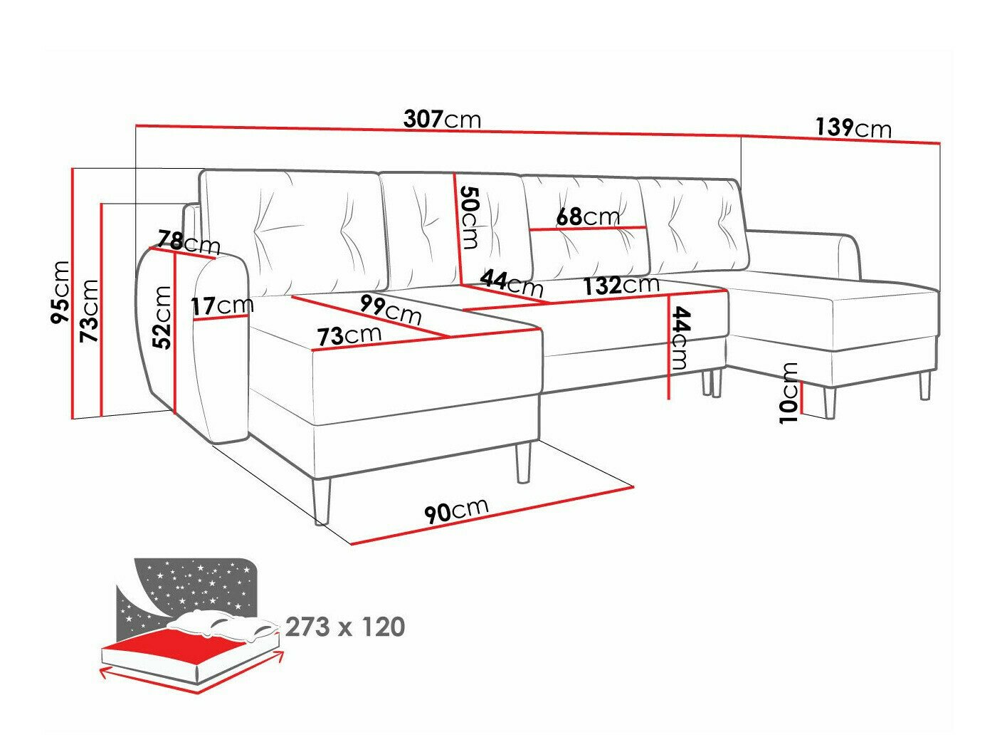 Canapé d'angle Memphis 110 (Itaka 16)