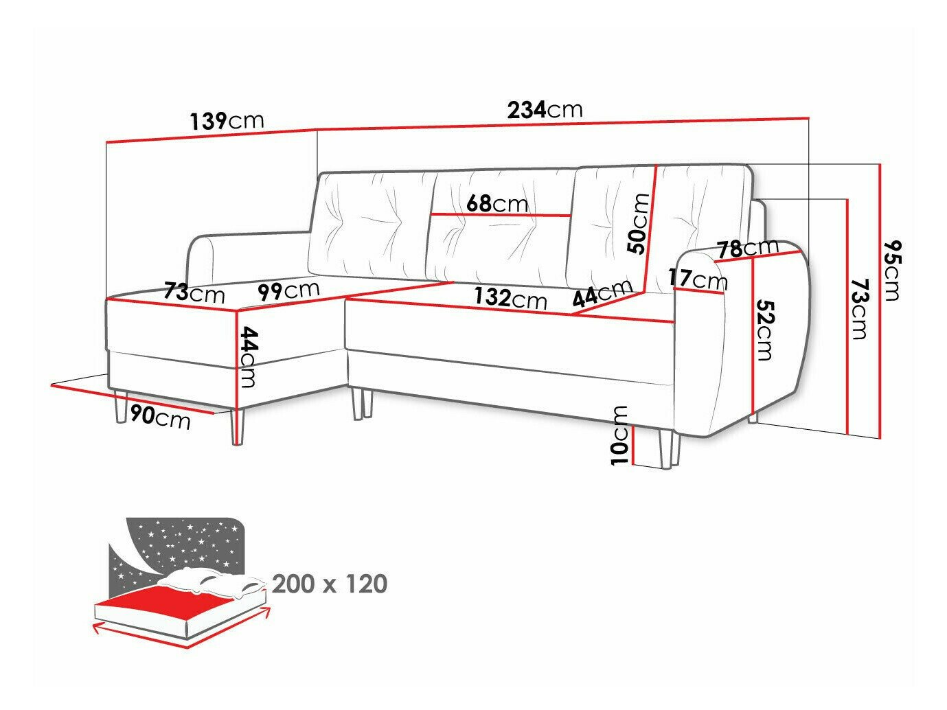 Canapé d'angle Memphis 139 (Poso 14)