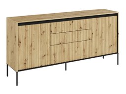 Commode Fernolu 100 (Chêne Artisan + Noir)