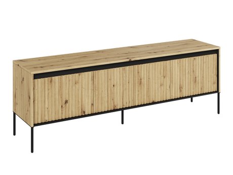 Meuble TV Fernolu 104 (Chêne Artisan + Noir)