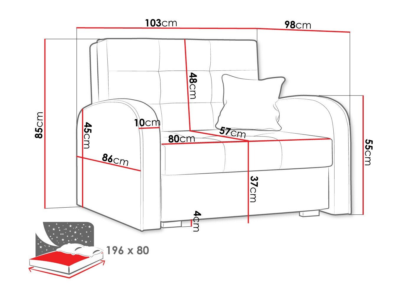 Fauteuil Columbus 114 (Aragon 20)