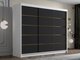 Armoire Closico 184 (Blanc + Noir)