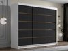 Armoire Closico 184 (Blanc + Noir)