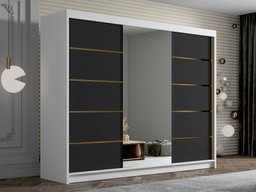 Armoire Closico 184 (Blanc + Noir)