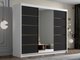 Armoire Closico 184 (Blanc + Noir)