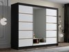 Armoire Closico 184 (Noir + Blanc)