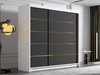 Armoire Closico 185 (Blanc + Noir)