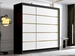 Armoire Closico 185 (Noir + Blanc)