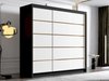 Armoire Closico 185 (Noir + Blanc)