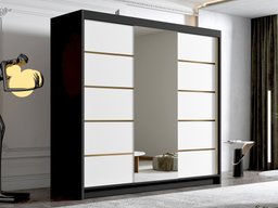 Armoire Closico 185 (Noir + Blanc)