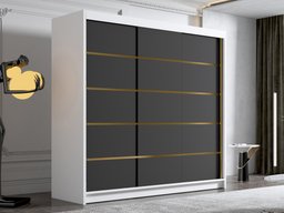Armoire Closico Plenor VI (Blanc + Noir)