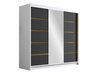 Armoire Closico Plenor VI (Blanc + Noir)