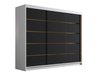Armoire Closico Veltron II (Blanc + Noir)
