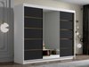 Armoire Closico Veltron II (Blanc + Noir)